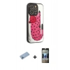 MARSİLYAN™- iPhone 12 Pro Kılıf Odak Klasik Serisi - Siyah 34D Hayalet Izgaralı Cam + Shine Kamera Lens Koruma Cam - MI