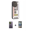 MARSİLYAN™- iPhone 12 Pro Kılıf Odak Klasik Serisi - Siyah 34D Hayalet Izgaralı Cam + Neon Fosforlu Kamera Lens - YL