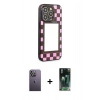 MARSİLYAN™- iPhone 12 Pro Kılıf Odak Klasik Serisi - Siyah 360 Mat Full Body Arka Koruyucu + Neon Fosforlu Kamera Lens - BZ