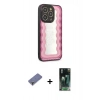 MARSİLYAN™- iPhone 12 Pro Kılıf Odak Klasik Serisi - Siyah 360 Mat Full Body Arka Koruyucu + Metal Kamera Lens Koruma Cam - GD