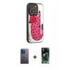 MARSİLYAN™- iPhone 12 Pro Kılıf Odak Klasik Serisi - Siyah 360 Mat Full Body Arka Koruyucu + Neon Fosforlu Kamera Lens - MI