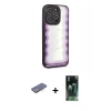 MARSİLYAN™- iPhone 12 Pro Kılıf Odak Klasik Serisi - Siyah 360 Mat Full Body Arka Koruyucu + Renkli Kamera Lens Koruma Cam - MI