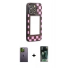 MARSİLYAN™- iPhone 12 Pro Kılıf Odak Klasik Serisi - Siyah 360 Mat Full Body Arka Koruyucu + Neon Fosforlu Kamera Lens - YL