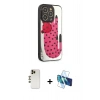 MARSİLYAN™- iPhone 12 Pro Kılıf Odak Klasik Serisi - Siyah 3D Antistatik Cam Ekran Koruyucu + Shine Kamera Lens - GD