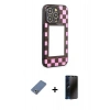MARSİLYAN™- iPhone 12 Pro Kılıf Odak Klasik Serisi - Siyah 3D Antistatik Hayalet Cam Ekran Koruyucu + Metal Kamera Lens Koruma Cam - AKYL