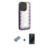 MARSİLYAN™- iPhone 12 Pro Kılıf Odak Klasik Serisi - Siyah 3D Antistatik Hayalet Cam Ekran Koruyucu + Shine Kamera Lens Koruma Cam - GI