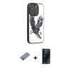 MARSİLYAN™- iPhone 12 Pro Kılıf Odak Klasik Serisi - Siyah 3D Antistatik Hayalet Cam Ekran Koruyucu + Shine Kamera Lens Koruma Cam - GI