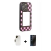 MARSİLYAN™- iPhone 12 Pro Kılıf Odak Klasik Serisi - Siyah 3D Antistatik Hayalet Cam Ekran Koruyucu + Shine Kamera Lens - GD
