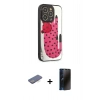 MARSİLYAN™- iPhone 12 Pro Kılıf Odak Klasik Serisi - Siyah 3D Antistatik Hayalet Cam Ekran Koruyucu + Renkli Kamera Lens Koruma Cam - MI