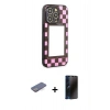 MARSİLYAN™- iPhone 12 Pro Kılıf Odak Klasik Serisi - Siyah 3D Antistatik Hayalet Cam Ekran Koruyucu + Renkli Kamera Lens Koruma Cam - MI