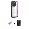 MARSİLYAN™- iPhone 12 Pro Kılıf Odak Klasik Serisi - Siyah 3D Antistatik Hayalet Cam Ekran Koruyucu + Shine Kamera Lens Koruma Cam - MI