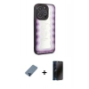 MARSİLYAN™- iPhone 12 Pro Kılıf Odak Klasik Serisi - Siyah 3D Antistatik Hayalet Cam Ekran Koruyucu + Metal Kamera Lens Koruma Cam - MI