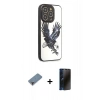 MARSİLYAN™- iPhone 12 Pro Kılıf Odak Klasik Serisi - Siyah 3D Antistatik Hayalet Cam Ekran Koruyucu + Metal Kamera Lens Koruma Cam - MR