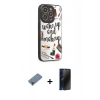 MARSİLYAN™- iPhone 12 Pro Kılıf Odak Klasik Serisi - Siyah 3D Antistatik Hayalet Cam Ekran Koruyucu + Metal Kamera Lens Koruma Cam - MR