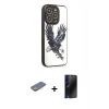 MARSİLYAN™- iPhone 12 Pro Kılıf Odak Klasik Serisi - Siyah 3D Antistatik Hayalet Cam Ekran Koruyucu + Renkli Kamera Lens Koruma Cam - SI
