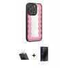 MARSİLYAN™- iPhone 12 Pro Kılıf Odak Klasik Serisi - Siyah 3D Antistatik Hayalet Cam Ekran Koruyucu + Kamera Lens Koruma Cam - SF