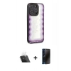 MARSİLYAN™- iPhone 12 Pro Kılıf Odak Klasik Serisi - Siyah 3D Antistatik Hayalet Cam Ekran Koruyucu + Kamera Lens Koruma Cam - SF