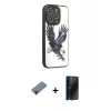 MARSİLYAN™- iPhone 12 Pro Kılıf Odak Klasik Serisi - Siyah 3D Antistatik Hayalet Cam Ekran Koruyucu + Shine Kamera Lens Koruma Cam - SH