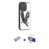 MARSİLYAN™- iPhone 12 Pro Kılıf Odak Klasik Serisi - Siyah 3D Antistatik Seramik Nano Ekran Koruyucu + Shine Kamera Lens Koruma Cam - MI