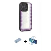 MARSİLYAN™- iPhone 12 Pro Kılıf Odak Klasik Serisi - Siyah 3D Antistatik Seramik Nano Ekran Koruyucu + Shine Kamera Lens Koruma Cam - MI