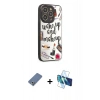 MARSİLYAN™- iPhone 12 Pro Kılıf Odak Klasik Serisi - Siyah 3D Antistatik Seramik Nano Ekran Koruyucu + Metal Kamera Lens Koruma Cam - AKYL