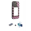 MARSİLYAN™- iPhone 12 Pro Kılıf Odak Klasik Serisi - Siyah 3D Antistatik Seramik Nano Ekran Koruyucu + Renkli Kamera Lens Koruma Cam - SI