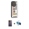 MARSİLYAN™- iPhone 12 Pro Kılıf Odak Klasik Serisi - Siyah 3D Antistatik Seramik Nano Ekran Koruyucu + Neon Fosforlu Kamera Lens - SI