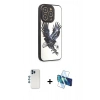 MARSİLYAN™- iPhone 12 Pro Kılıf Odak Klasik Serisi - Siyah 3D Antistatik Seramik Nano Ekran Koruyucu + Shine Kamera Lens - MI