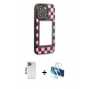 MARSİLYAN™- iPhone 12 Pro Kılıf Odak Klasik Serisi - Siyah 3D Antistatik Seramik Nano Ekran Koruyucu + Shine Kamera Lens - MI