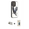 MARSİLYAN™- iPhone 12 Pro Kılıf Odak Klasik Serisi - Siyah 6D Mat Seramik Hayalet Nano Ekran Koruyucu + Rainbow Kamera Lens Koruma Cam - GD