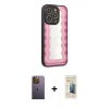 MARSİLYAN™- iPhone 12 Pro Kılıf Odak Klasik Serisi - Siyah 6D Mat Seramik Hayalet Nano Ekran Koruyucu + Neon Fosforlu Kamera Lens - SI