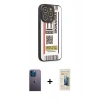MARSİLYAN™- iPhone 12 Pro Kılıf Odak Klasik Serisi - Siyah 6D Mat Seramik Hayalet Nano Ekran Koruyucu + Neon Fosforlu Kamera Lens - MI