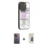 MARSİLYAN™- iPhone 12 Pro Kılıf Odak Klasik Serisi - Siyah 6D Mat Seramik Hayalet Nano Ekran Koruyucu + Neon Fosforlu Kamera Lens - SI