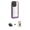 MARSİLYAN™- iPhone 12 Pro Kılıf Odak Klasik Serisi - Siyah 6D Mat Seramik Hayalet Nano Ekran Koruyucu + Şeffaf Kamera Lens Koruma Cam