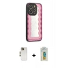 MARSİLYAN™- iPhone 12 Pro Kılıf Odak Klasik Serisi - Siyah Polymer Nano Ekran Koruyucu + Shine Kamera Lens - GD