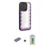 MARSİLYAN™- iPhone 12 Pro Kılıf Odak Klasik Serisi - Siyah Polymer Nano Ekran Koruyucu + Renkli Kamera Lens Koruma Cam - MI
