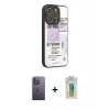 MARSİLYAN™- iPhone 12 Pro Kılıf Odak Klasik Serisi - Siyah Polymer Nano Ekran Koruyucu + Neon Fosforlu Kamera Lens - BZ