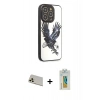 MARSİLYAN™- iPhone 12 Pro Kılıf Odak Klasik Serisi - Siyah Polymer Nano Ekran Koruyucu + Rainbow Kamera Lens Koruma Cam - GD