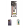 MARSİLYAN™- iPhone 12 Pro Kılıf Odak Klasik Serisi - Siyah Polymer Nano Ekran Koruyucu + Neon Fosforlu Kamera Lens - SI