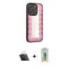 MARSİLYAN™- iPhone 12 Pro Kılıf Odak Klasik Serisi - Siyah Polymer Nano Ekran Koruyucu + Kamera Lens Koruma Cam - SF