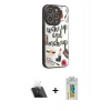 MARSİLYAN™- iPhone 12 Pro Kılıf Odak Klasik Serisi - Siyah Polymer Nano Ekran Koruyucu + Kamera Lens Koruma Cam - SF