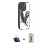 MARSİLYAN™- iPhone 12 Pro Kılıf Odak Klasik Serisi - Siyah Polymer Nano Ekran Koruyucu + Kamera Lens Koruma Cam - SF