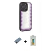 MARSİLYAN™- iPhone 12 Pro Kılıf Odak Klasik Serisi - Siyah Polymer Nano Ekran Koruyucu + Shine Kamera Lens Koruma Cam - SH