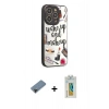 MARSİLYAN™- iPhone 12 Pro Kılıf Odak Klasik Serisi - Siyah Polymer Nano Ekran Koruyucu + Shine Kamera Lens Koruma Cam - SH