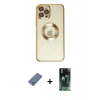 MARSİLYAN™- iPhone 12 Pro Kılıf Pusula Form - Şeffaf 360 Full Body Arka Koruyucu + Metal Kamera Lens Koruma Cam - AKYL