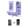 MARSİLYAN™- iPhone 12 Pro Kılıf Vadi Form Prime - Şeffaf 360 Full Body Arka Koruyucu + Mavi Neon Fosforlu Kamera Lens
