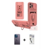 MARSİLYAN™- iPhone 12 Pro Kılıf Vadi Form Prime - Şeffaf Uv Polymer Nano Ekran Koruyucu + Neon Fosforlu Kamera Lens - MI