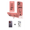 MARSİLYAN™- iPhone 12 Pro Kılıf Vadi Form Prime - Şeffaf Uv Polymer Nano Ekran Koruyucu + Neon Fosforlu Kamera Lens - TU