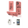 MARSİLYAN™- iPhone 12 Pro Kılıf Vadi Form Prime - Siyah 34D Hayalet Izgaralı Cam + Shine Kamera Lens - GD