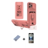 MARSİLYAN™- iPhone 12 Pro Kılıf Vadi Form Prime - Siyah 34D Hayalet Izgaralı Cam + Metal Kamera Lens Koruma Cam - KUYL